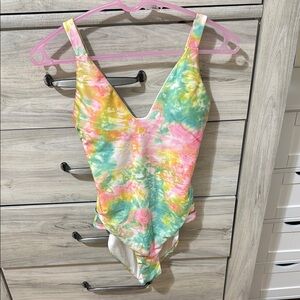 Colorful Tie-Dye One-Piece Swimsuit
